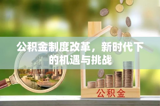 青原公积金制度改革，新时代下的机遇与挑战